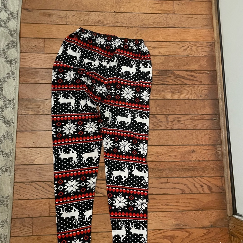 Festive Reindeer Patterned Leggings - Picture 1 of 2